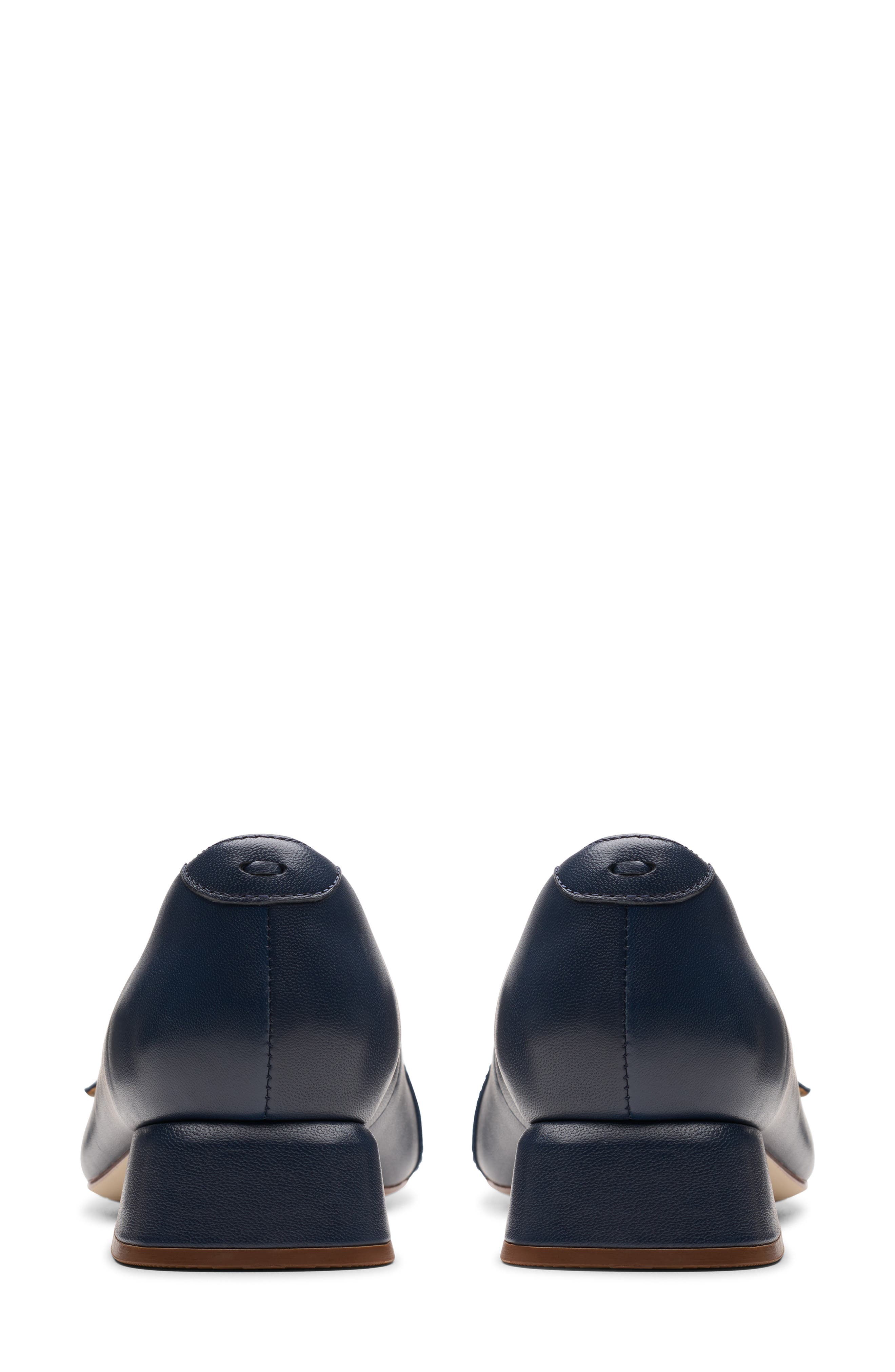 Daiss Court Block Heel Pump, Alternate, color, NAVY LEATHER