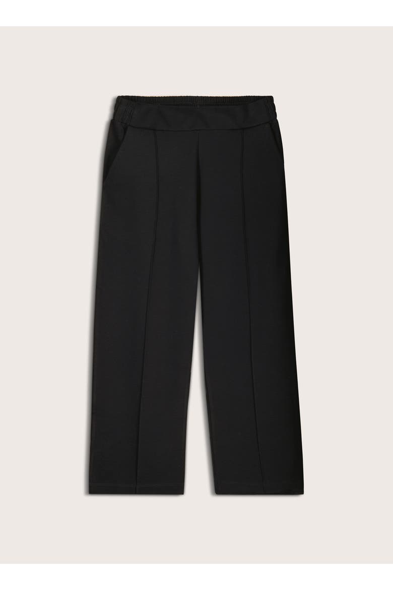 Ebru Ponte Straight Leg Crop Trousers, Alternate, color, Caviar Black