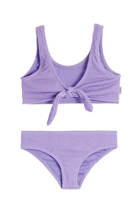 Crinkle Tie Bikini Swimsuit