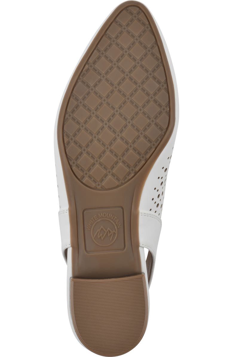 White Mountain Footwear Boronic Slingback Pump, Alternate, color, White/ Smooth