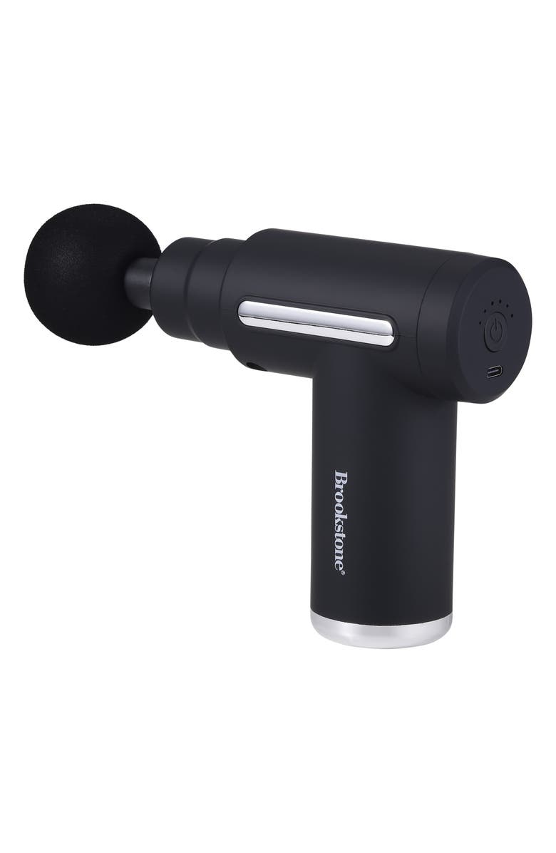 BROOKSTONE Cordless Handheld Percussion Massage Gun, Main, color, 