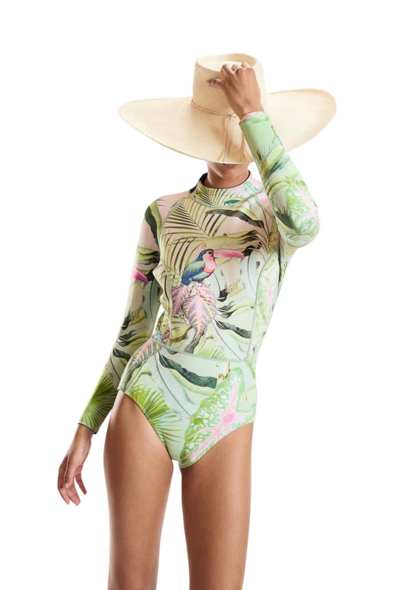 Palm Mirage Wetsuit, Alternate, color, Green