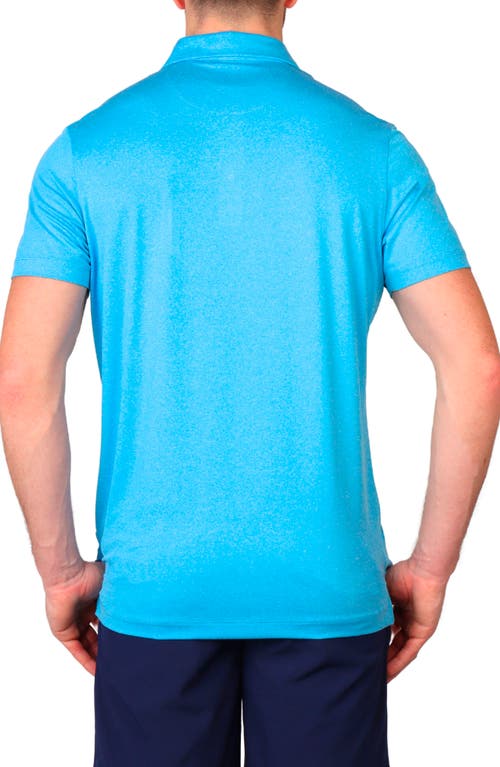 Shop Tailorbyrd Solid Mélange Performance Polo In Royal Blue