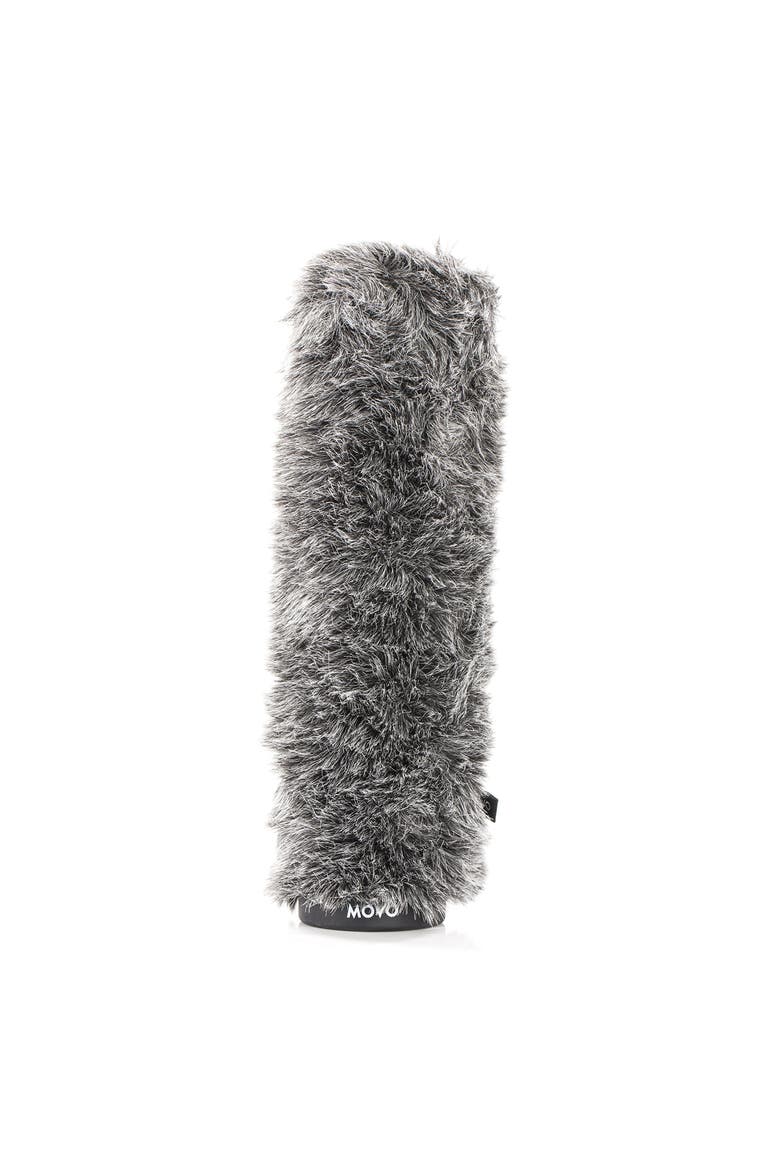 WS-G270 Furry Rigid Windscreen for Microphones 18-23mm in Diameter and up to 10.6" (27cm) Long - Dark Gray, Alternate, color, Black