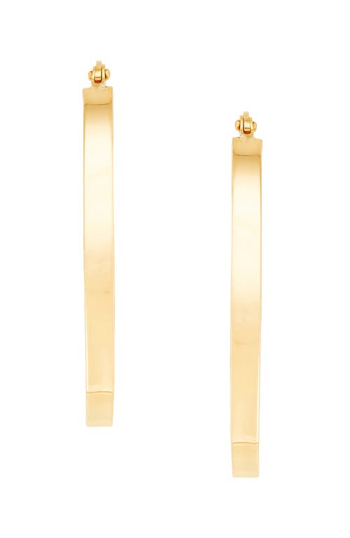 Frankie & Zoe Square Tube Oval Hoop Earrings In Gold