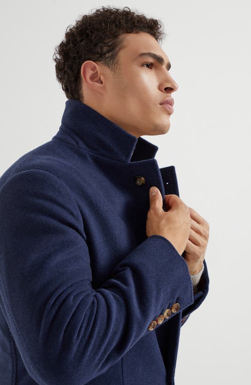 Brunello Cucinelli Water-resistant Coat In Blue