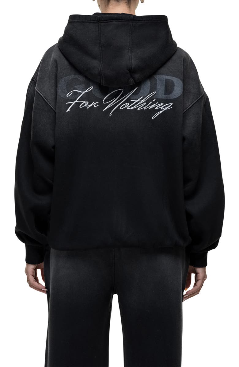 Good For Nothing Alaska Black Zip Hoodie, Alternate, color, Black