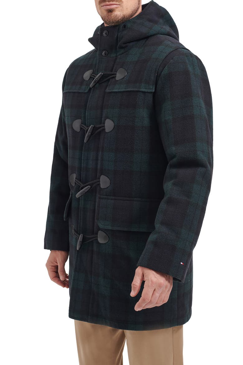 Plaid Wool Blend Toggle Coat, Alternate, color, PLAID MULTI