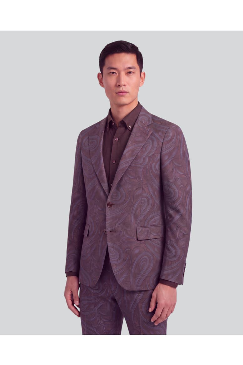 Stretch Tailored Blazer, Alternate, color, Paisley Badalona Brownie