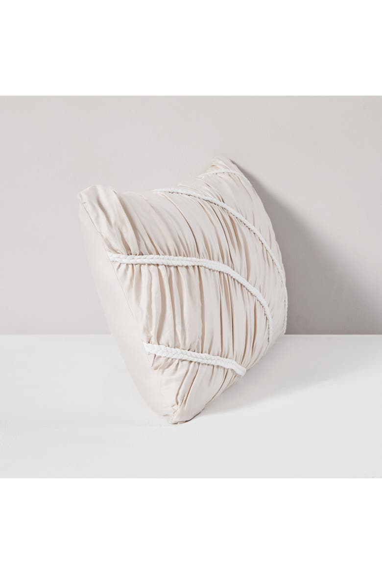 Flora Flow Cotton Pillow Cover, Alternate, color, Cream