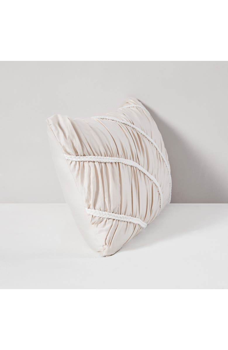 LUSH DECOR Flora Flow Cotton Pillow Cover, Alternate, color, Cream