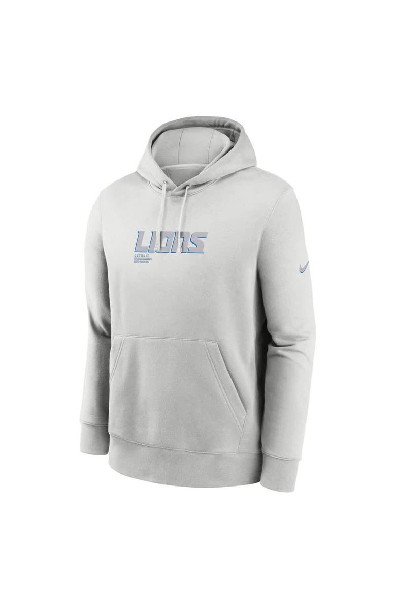 Nike Men's Nike Gray Detroit Lions Edge Pack French Terry Club Pullover Hoodie, Alternate, color, Gray