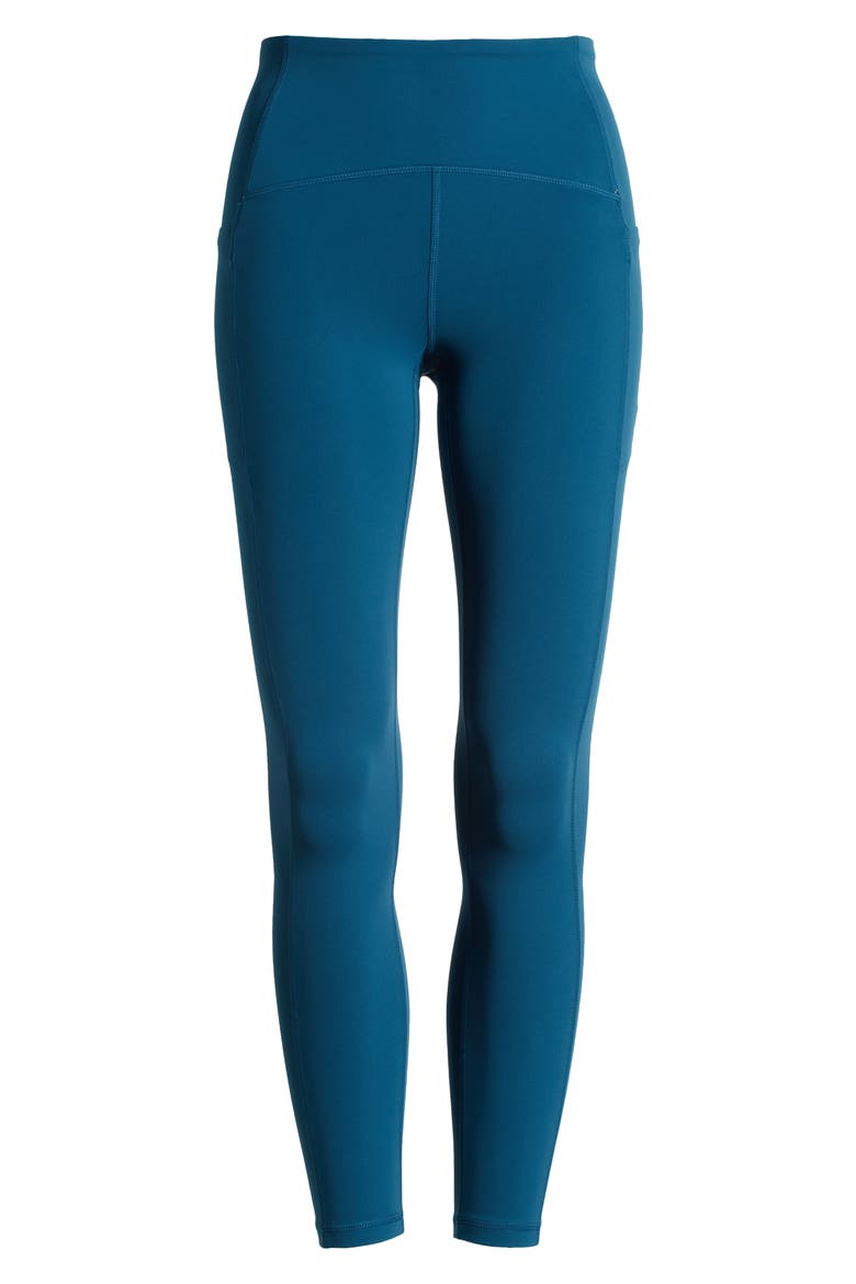 Studio Luxe High Waist Pocket 7/8 Leggings, Alternate, color, TEAL SEAGATE