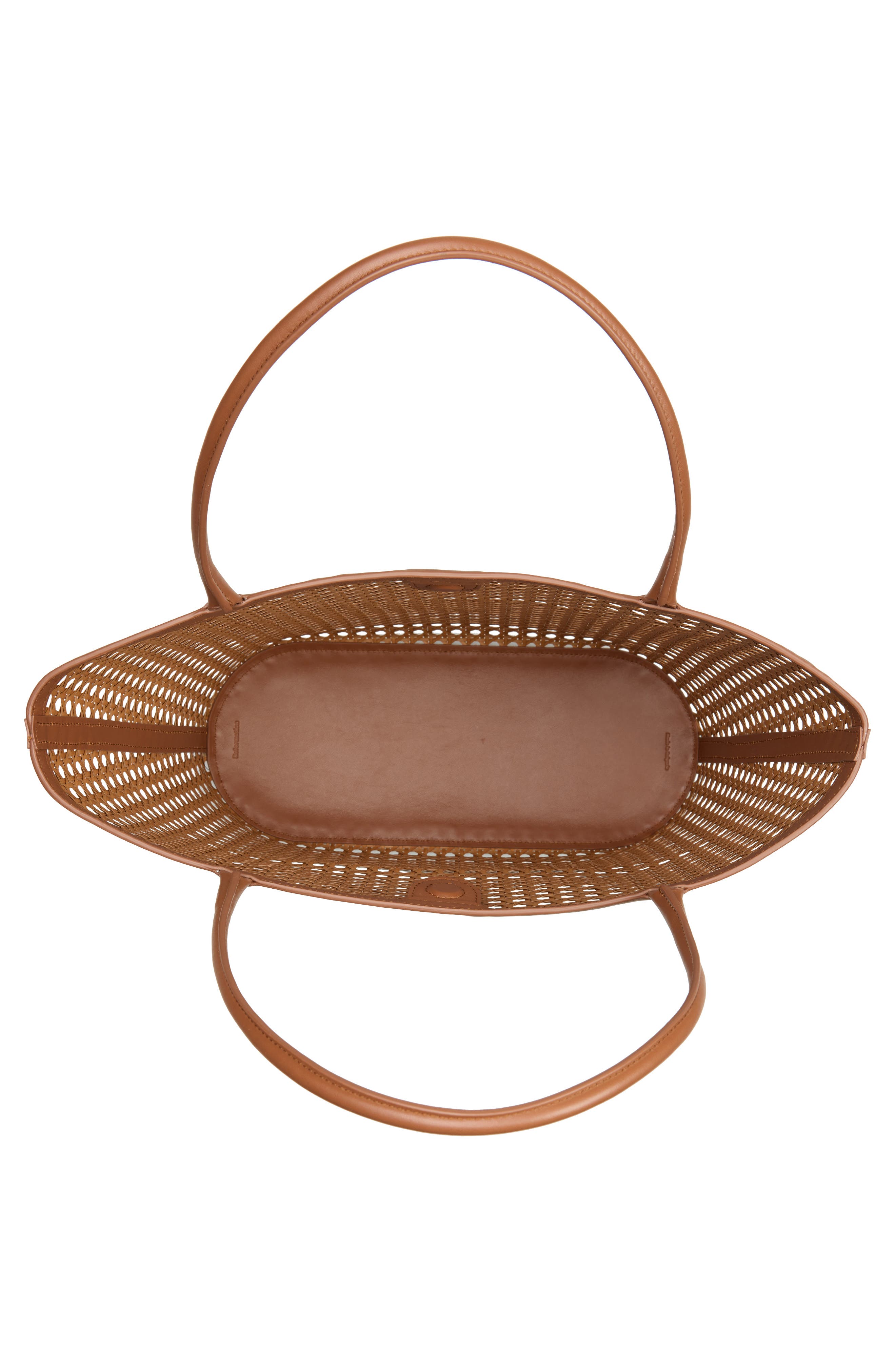 Reformation Isabella Woven Rattan Tote, Alternate, color, Espresso Rattan