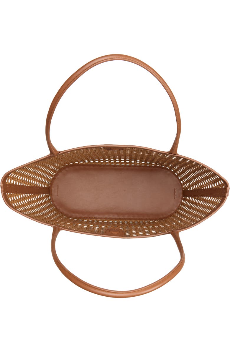 Reformation Isabella Woven Rattan Tote, Alternate, color, Espresso Rattan