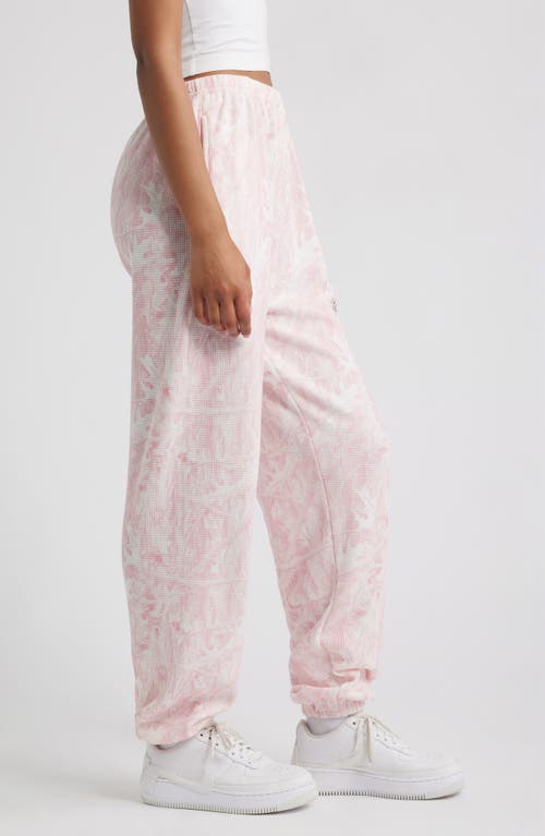 Boys Lie Let Love Guide My Way Kimmy Waffle Knit Sweatpants In Pink