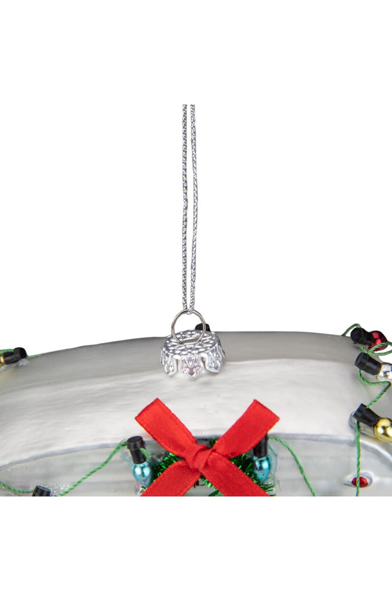 Northlight Vintage Camper Glass Christmas Ornament - 5" - Red and Silver, Alternate, color, 