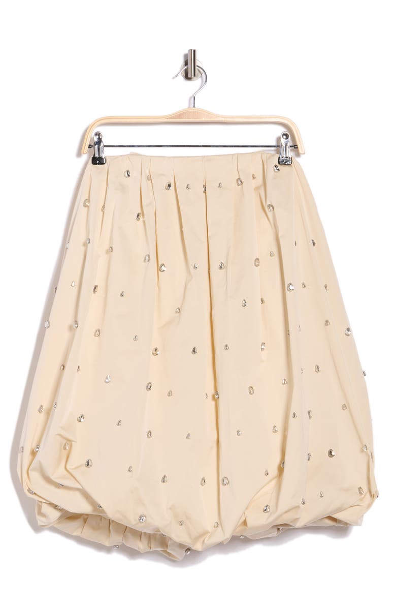 A.L.C. Holly Embellished Strapless Bubble Hem Minidress, Main, color, Cream