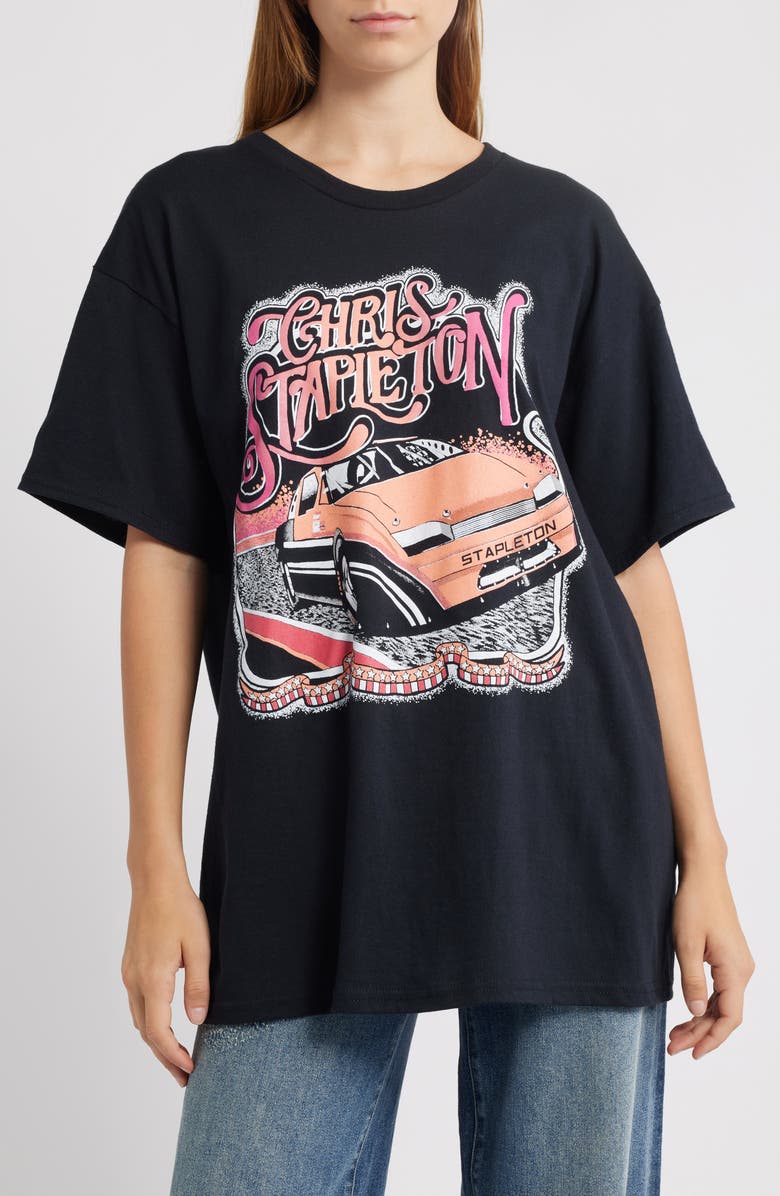 Merch Traffic Chris Stapleton Cotton Graphic T-Shirt, Main, color, Black