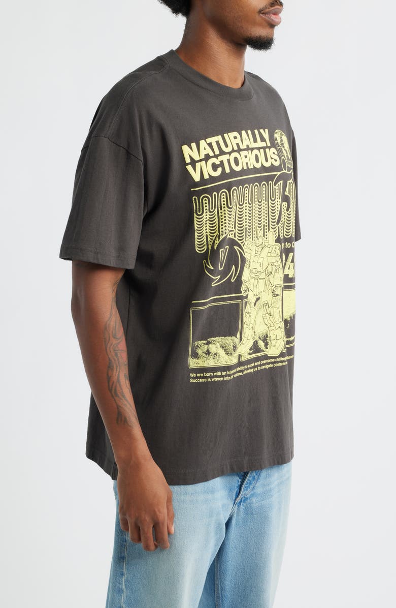 The Forecast Agency Naturally Victorious Cotton Graphic T-Shirt, Alternate, color, Pirate Black