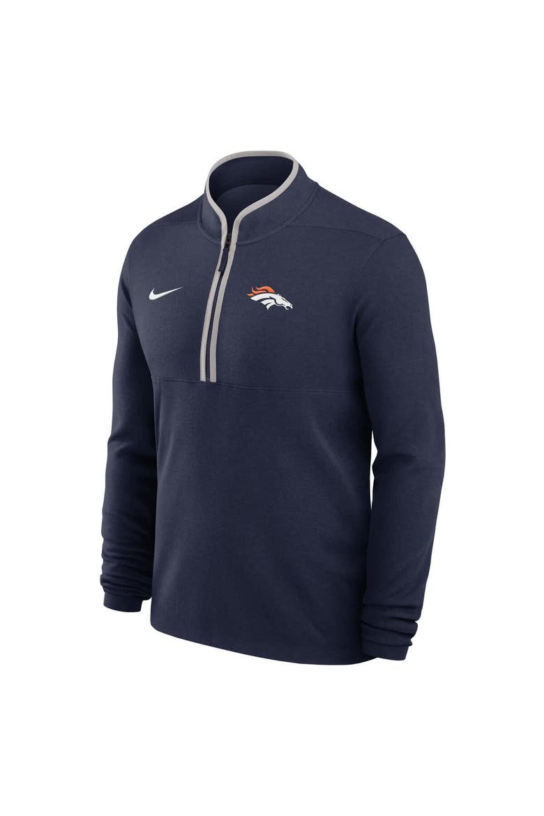 Men's Nike Navy Denver Broncos Lightweight Victory Dri-FIT Half-Zip Pullover, Alternate, color, Navy
