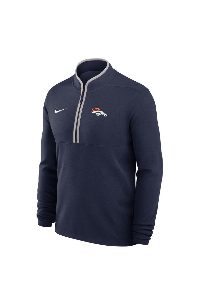 Nike Men's Nike Navy Denver Broncos Lightweight Victory Dri-FIT Half-Zip Pullover, Alternate, color,
