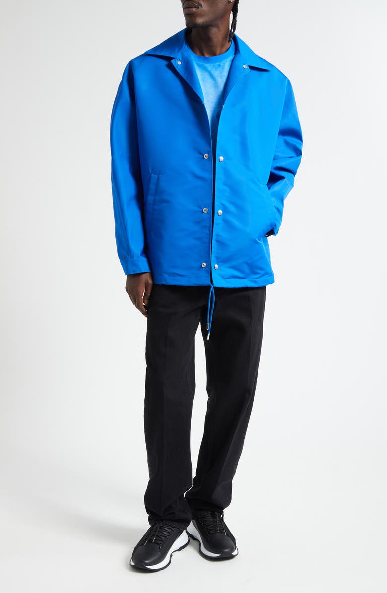 Givenchy Faille Coach's Jacket, Alternate, color, Electric Blue