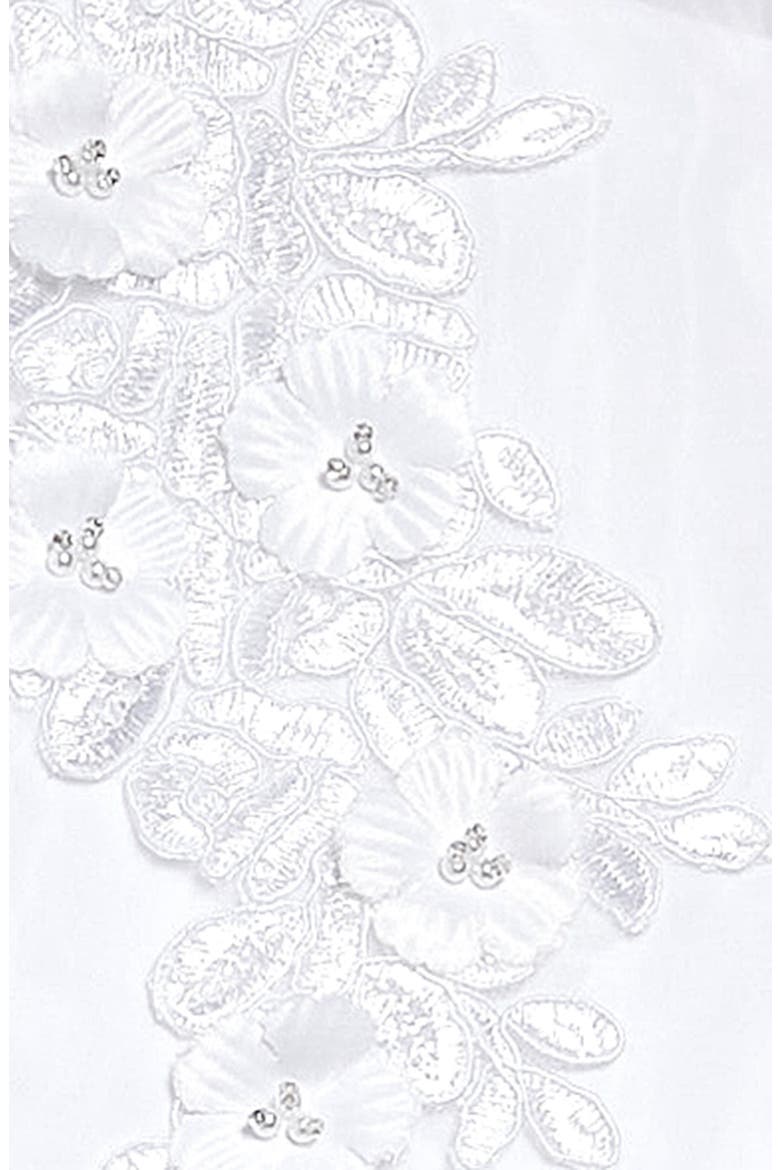 Iris & Ivy Embellished Lace A-Line First Communion Dress, Alternate, color, WHITE