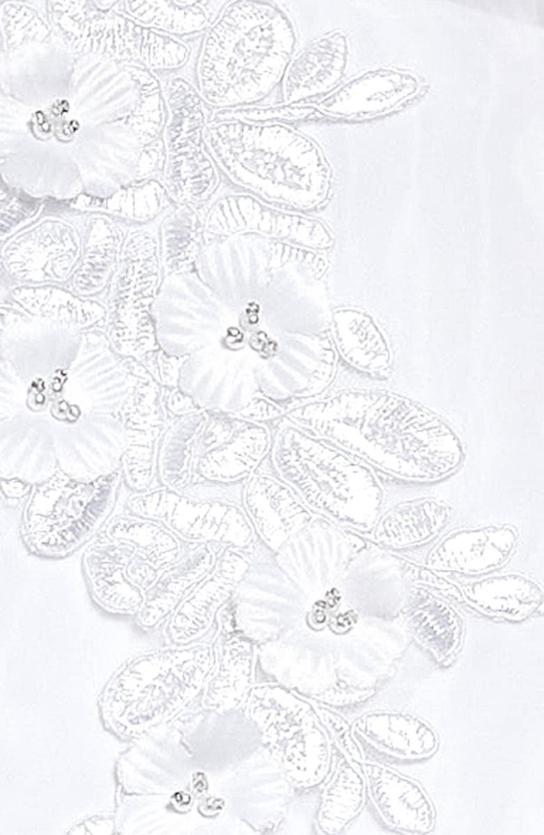 GERSON & GERSON Iris & Ivy Embellished Lace A-Line First Communion Dress, Alternate, color,