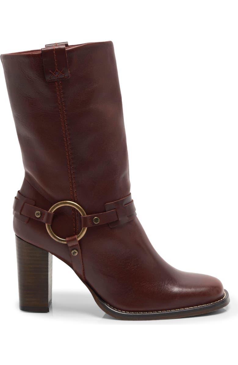 Free People Hayden Harness Bootie, Alternate, color, Cabernet Leather