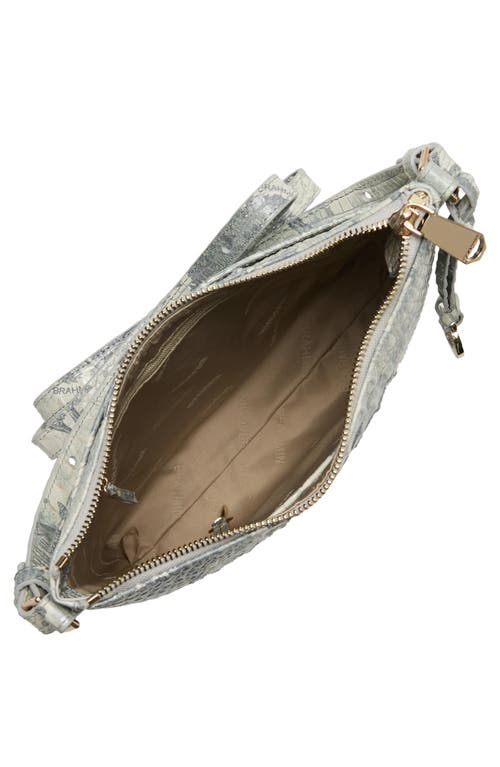 Brahmin Katie Croc Embossed Leather Crossbody Bag In Green