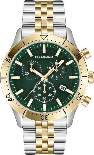 Master Bracelet Strap Chronograph Watch, 43mm
