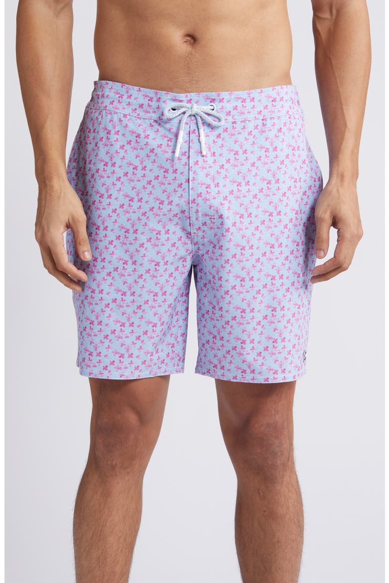 Amalie Floral Swim Trunks, Main, color, BAHAMA MAMA