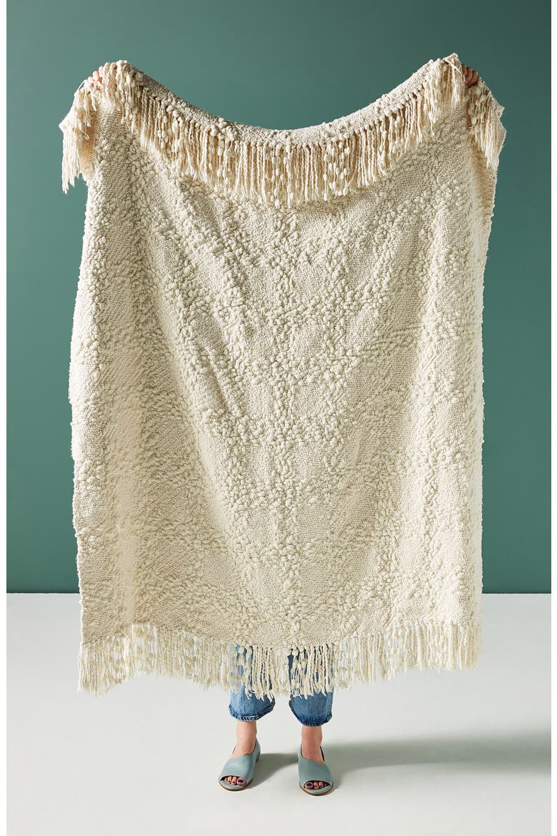 Chenille Throw Blanket, Main, color, IVORY