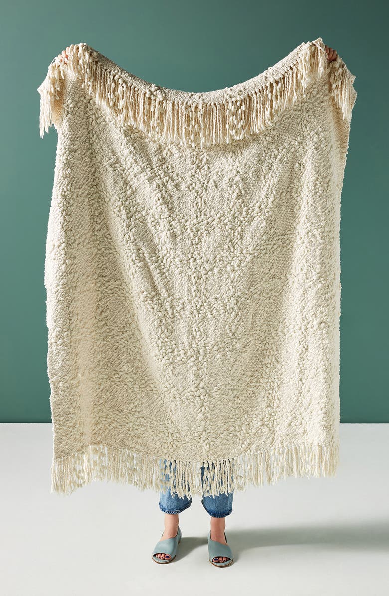 Anthropologie Home Chenille Throw Blanket, Main, color, 