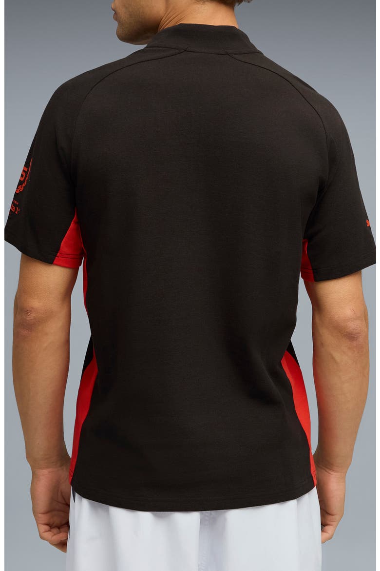 Regular Fit Formula 1® 75 Years Graphic Polo, Alternate, color, PUMA BLACK