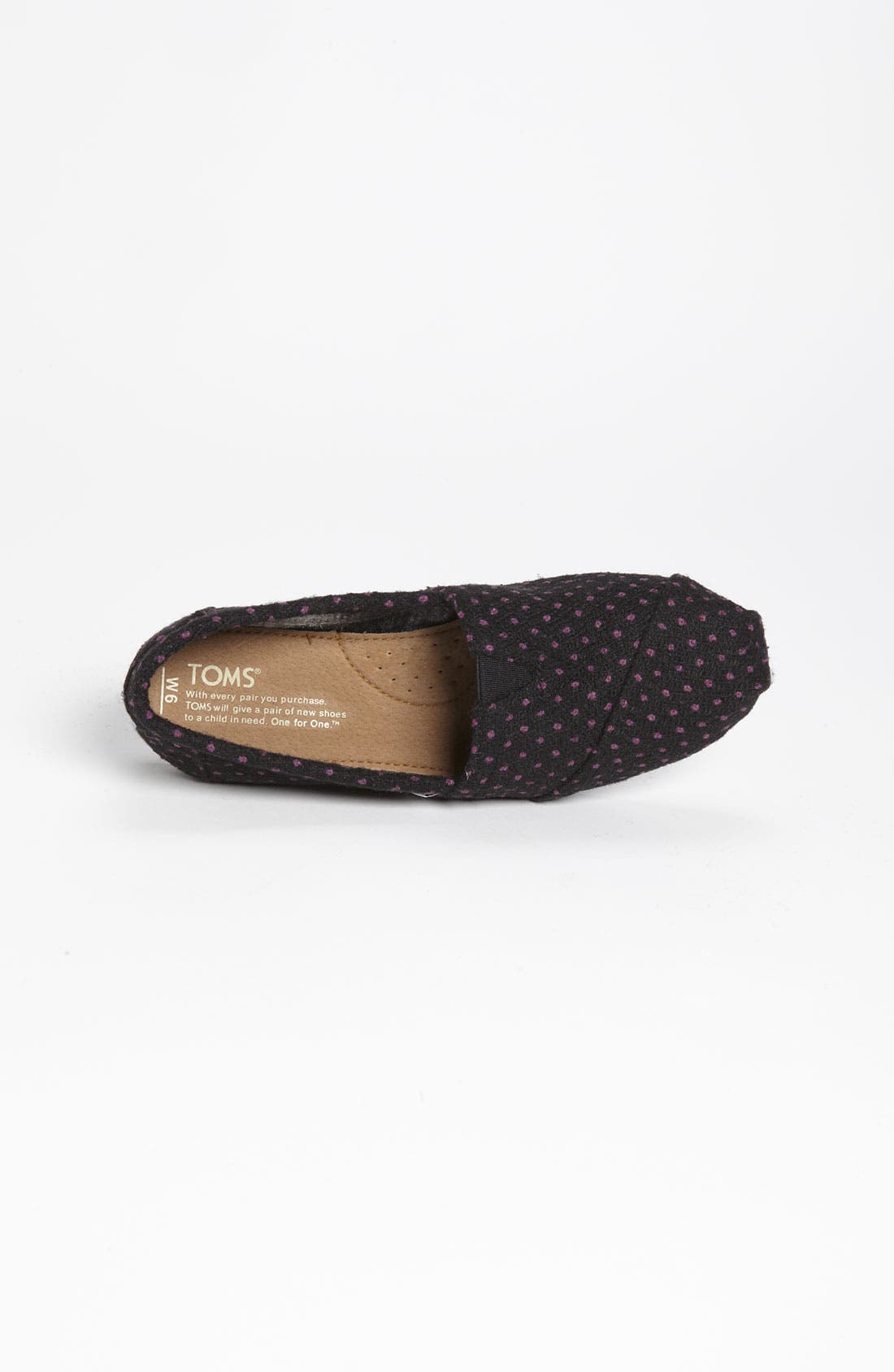 TOMS 'Classic - Dot' Woolen Slip-On, Alternate, color, 