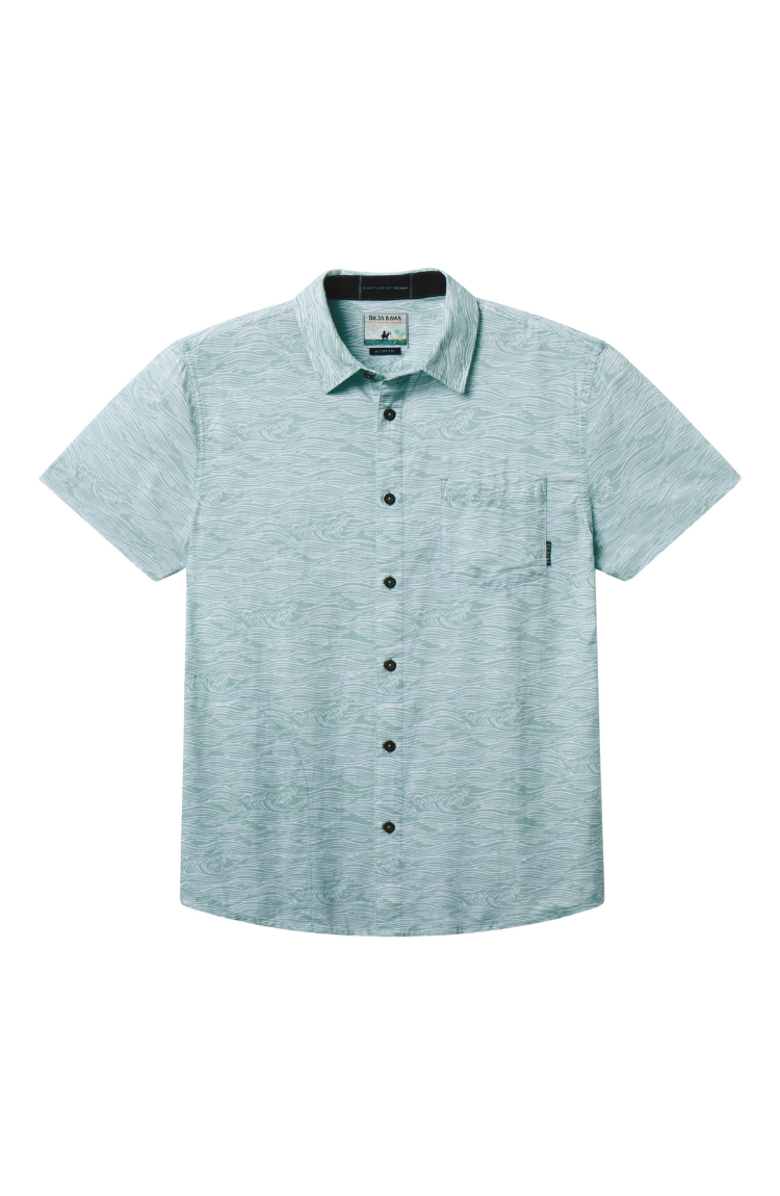 Baja Llama Roll Tides - 7-Seas Button Up, Main, color, Light Green