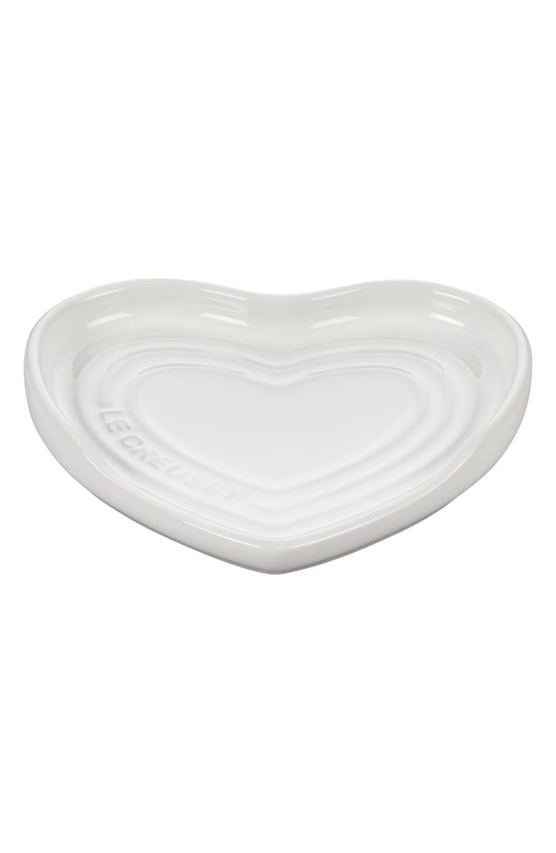 Le Creuset Stoneware Heart Spoon Rest, Alternate, color, White