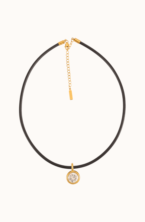 Marlow Bezel Drop Necklace