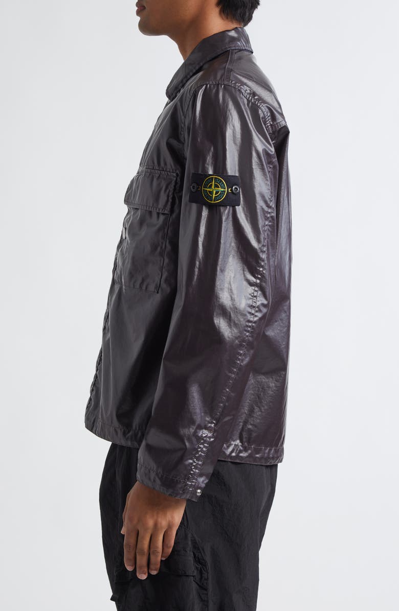 Stone Island Coated Cotton Shirt Jacket, Alternate, color, 