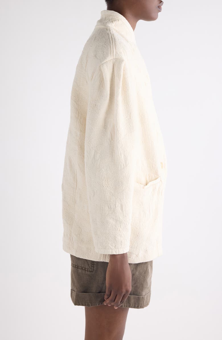 Isabel Marant Étoile Uadie Cotton Jacquard Jacket, Alternate, color, Ecru