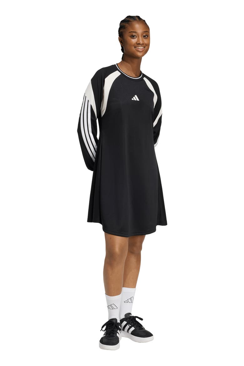 House of Tiro Long Sleeve Dress, Alternate, color, BLACK/ OFF WHITE