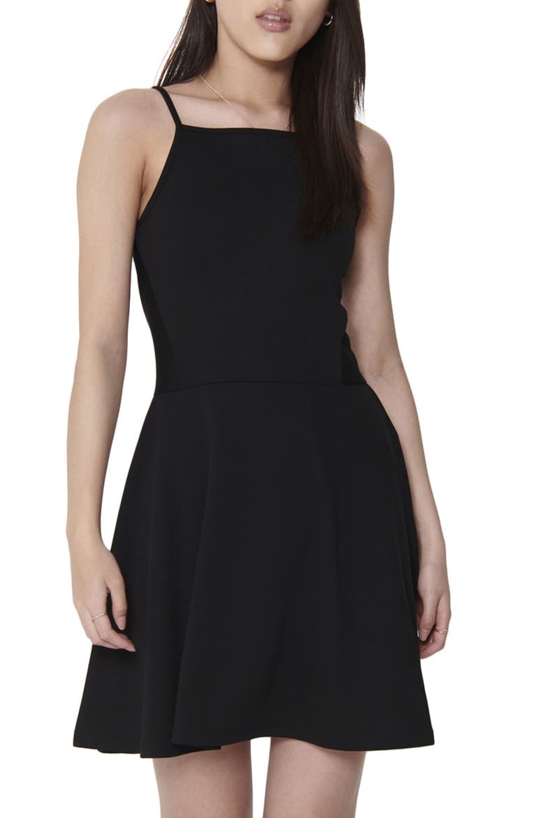 Loui Fit & Flare Dress, Alternate, color, BLACK