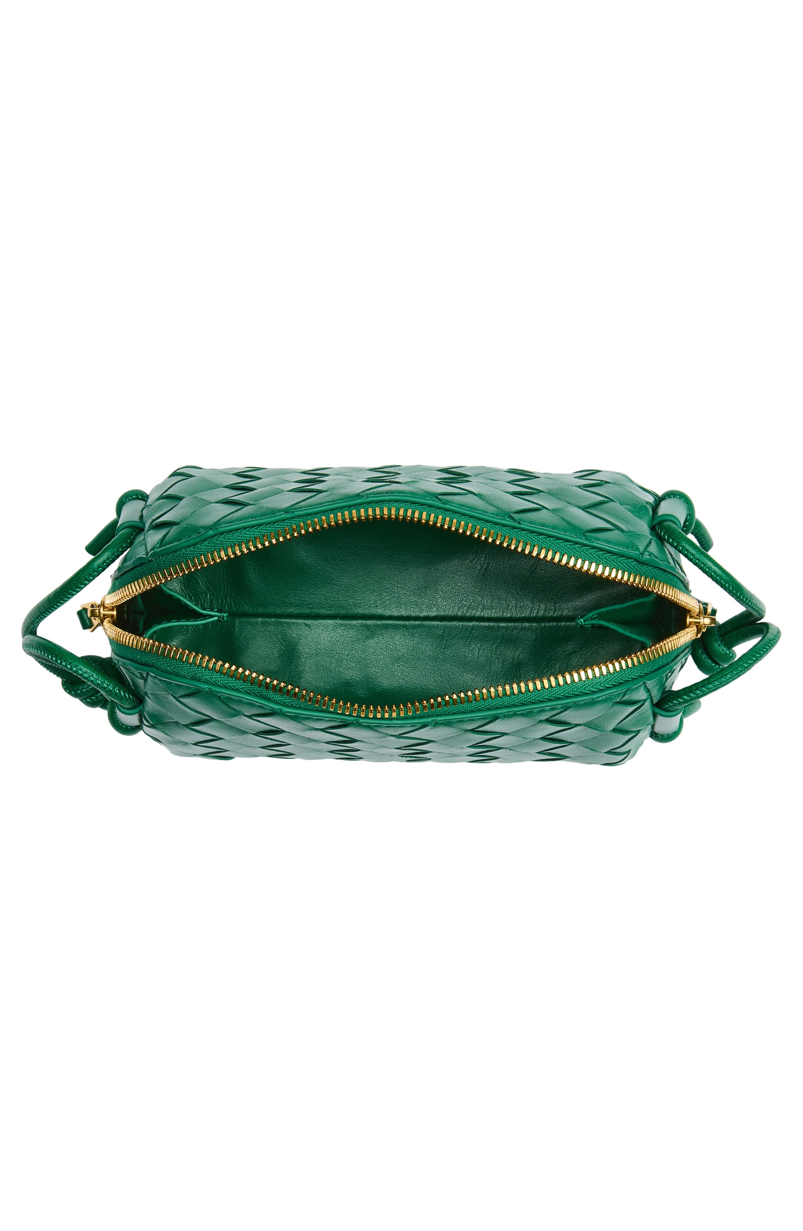 Mini Concert Intrecciato Leather Crossbody Bag, Alternate, color, 3197 JUNGLE-GOLD
