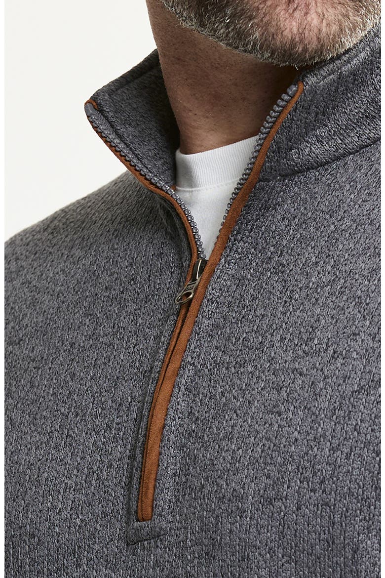 Stretch Fleece Quarter Zip Sweater, Alternate, color, GREY FLEECE