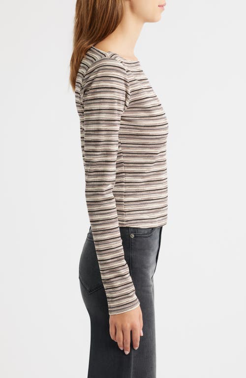Reformation Wiley Knit Top Grey Stripe In Gray
