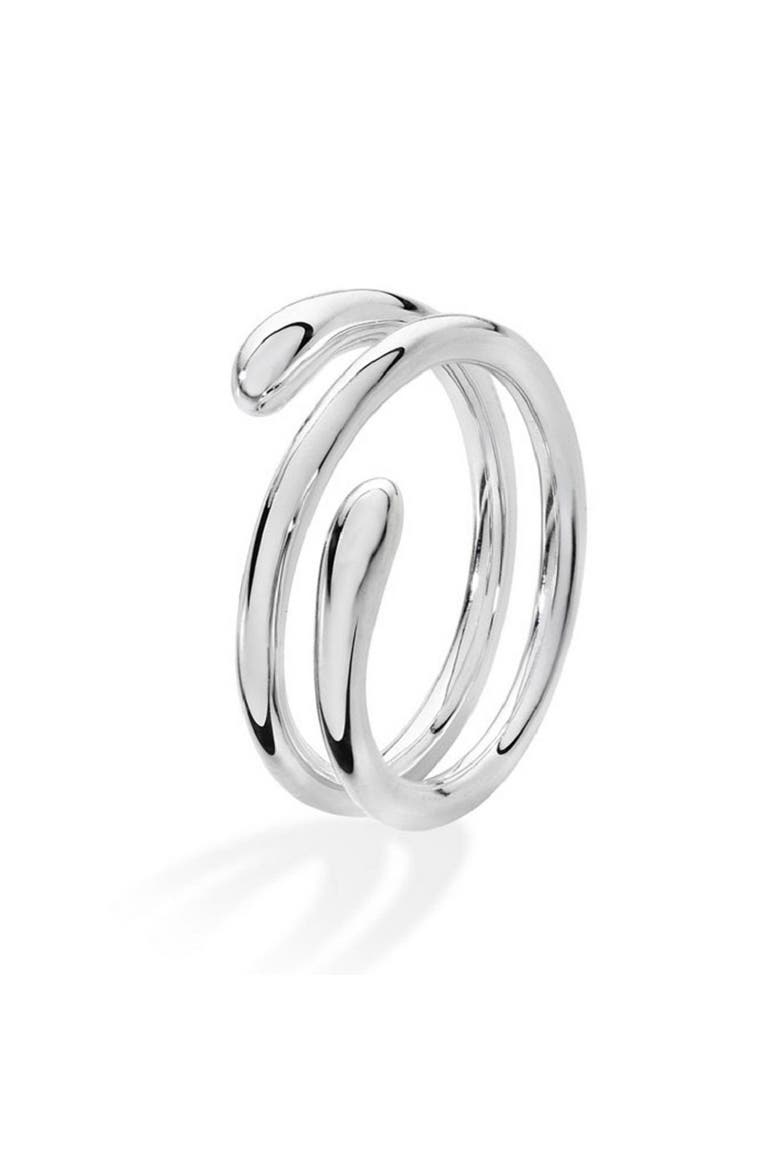 Coil Drop Ring, Main, color, Sterling Silver