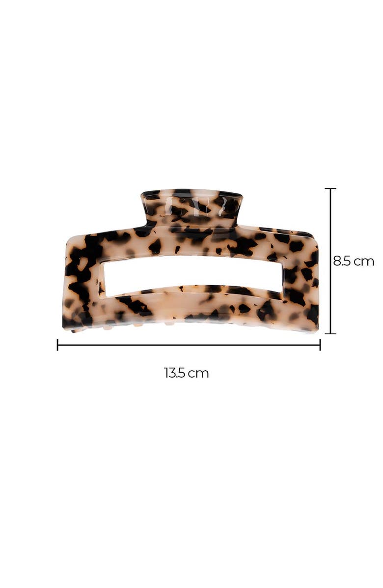 BY ADINA EDEN Jumbo Open Rectangle Hair Claw Clip, Alternate, color, Light Tortoise
