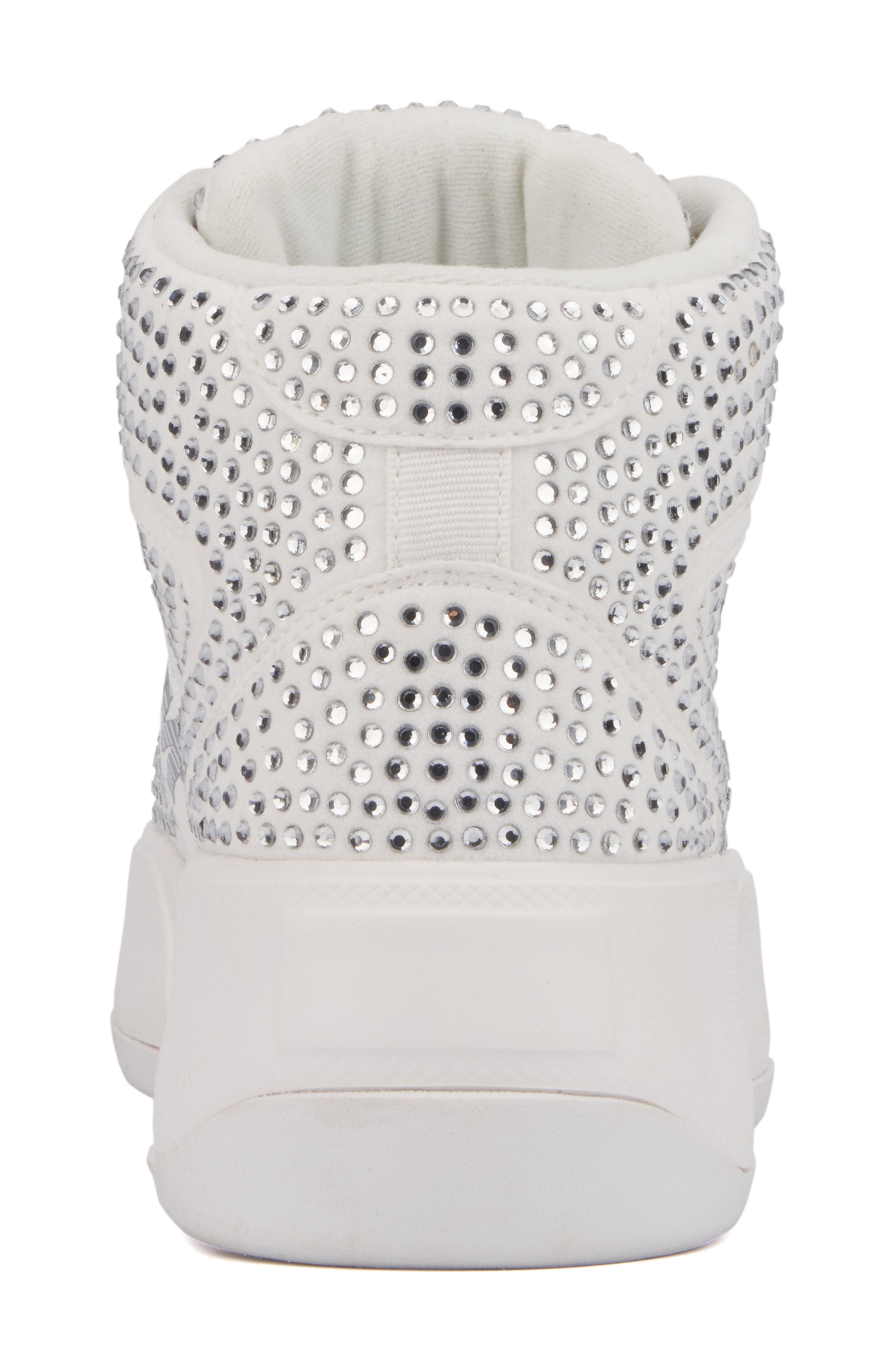 OLIVIA MILLER Lamia Rhinestone Sneaker, Alternate, color, White